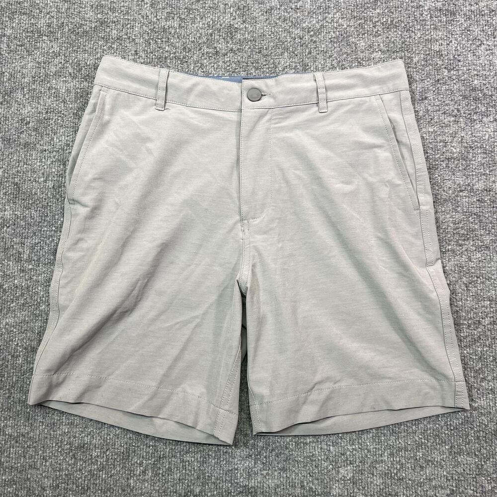 Faherty All Day Shorts Mens 30 Gray Chino Quick Dry 7 Inch Inseam Casual